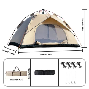 2-4 Person Windproof Tents, Lightweight Camping Tent