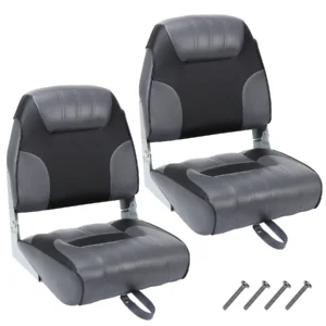 2 Pack Folding Boat Seats Low Back, Fishing Boat Seat