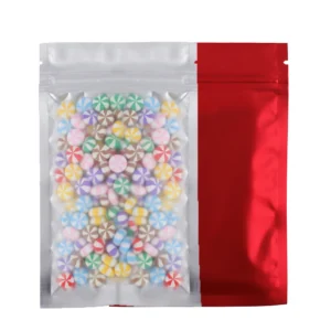 Frosted Clear Zip Lock Aluminum Foil Mylar Pouches Reusable Zip Food Storage Bag